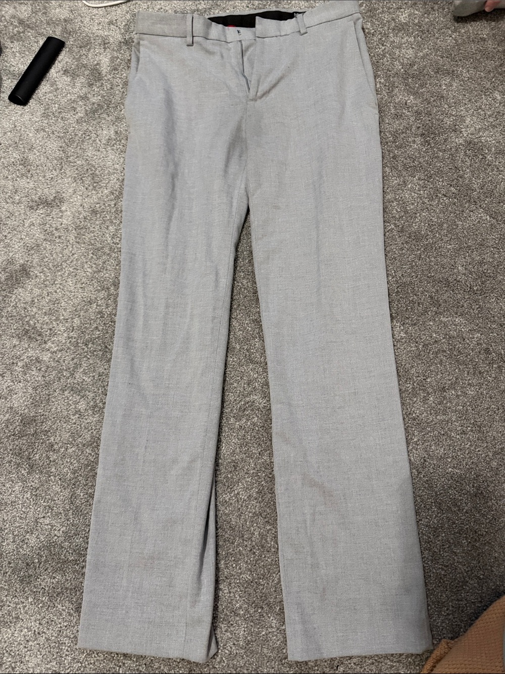 Men's Light Gray Dress Pants - Classic Straight Fit